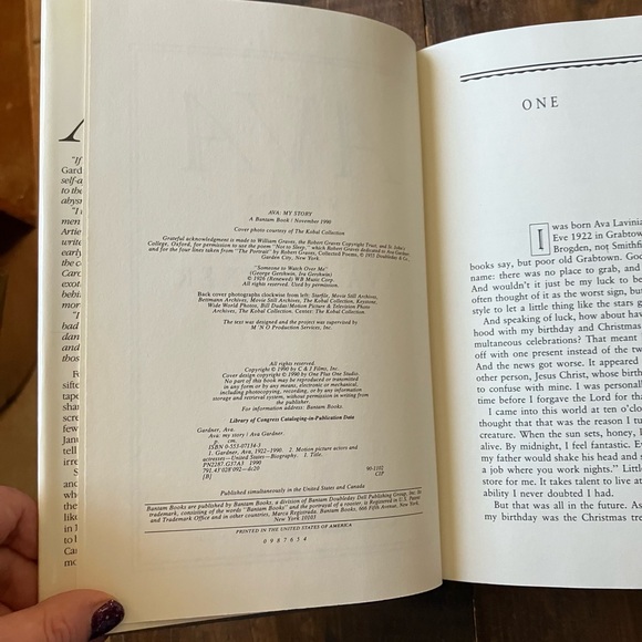 Ava: My Story by Ava Gardner Ava - 1990 Hardcover - Great Memoir! - Picture 11 of 15